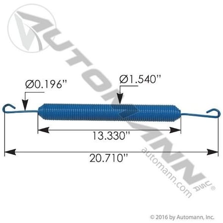 Automann Spring, Hood, Blue, 357, 377, 379 Short 87-08, Peterbilt 104.3046